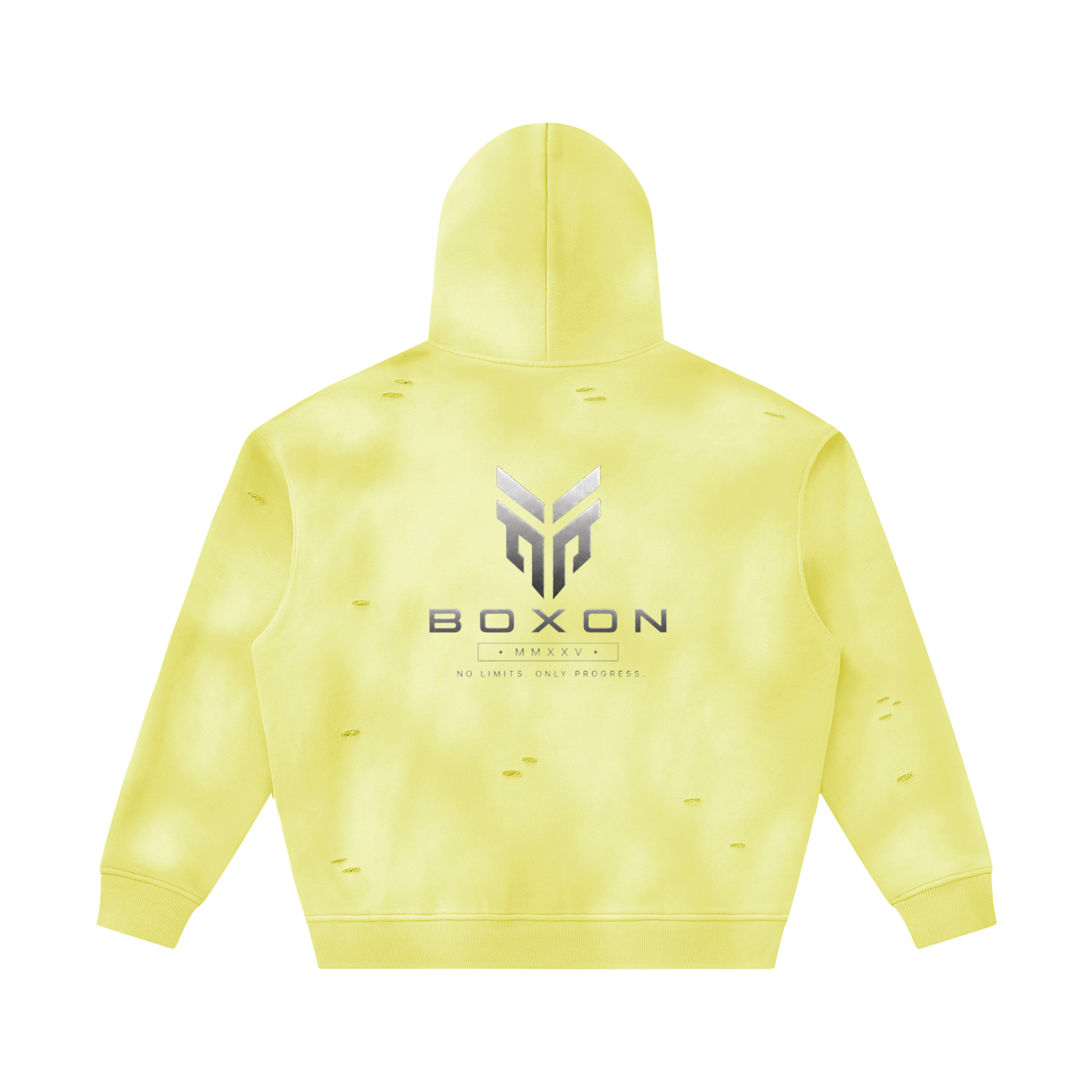 Unisex Sunfade Frayed Fleece Hoodie