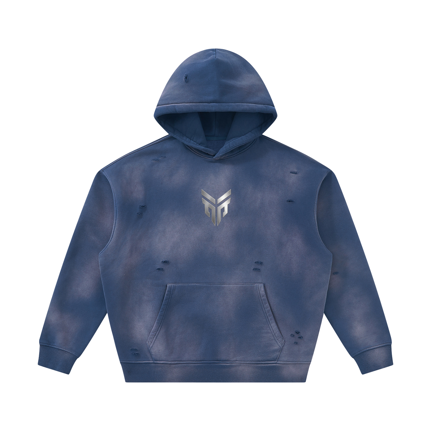 Unisex Sunfade Frayed Fleece Hoodie