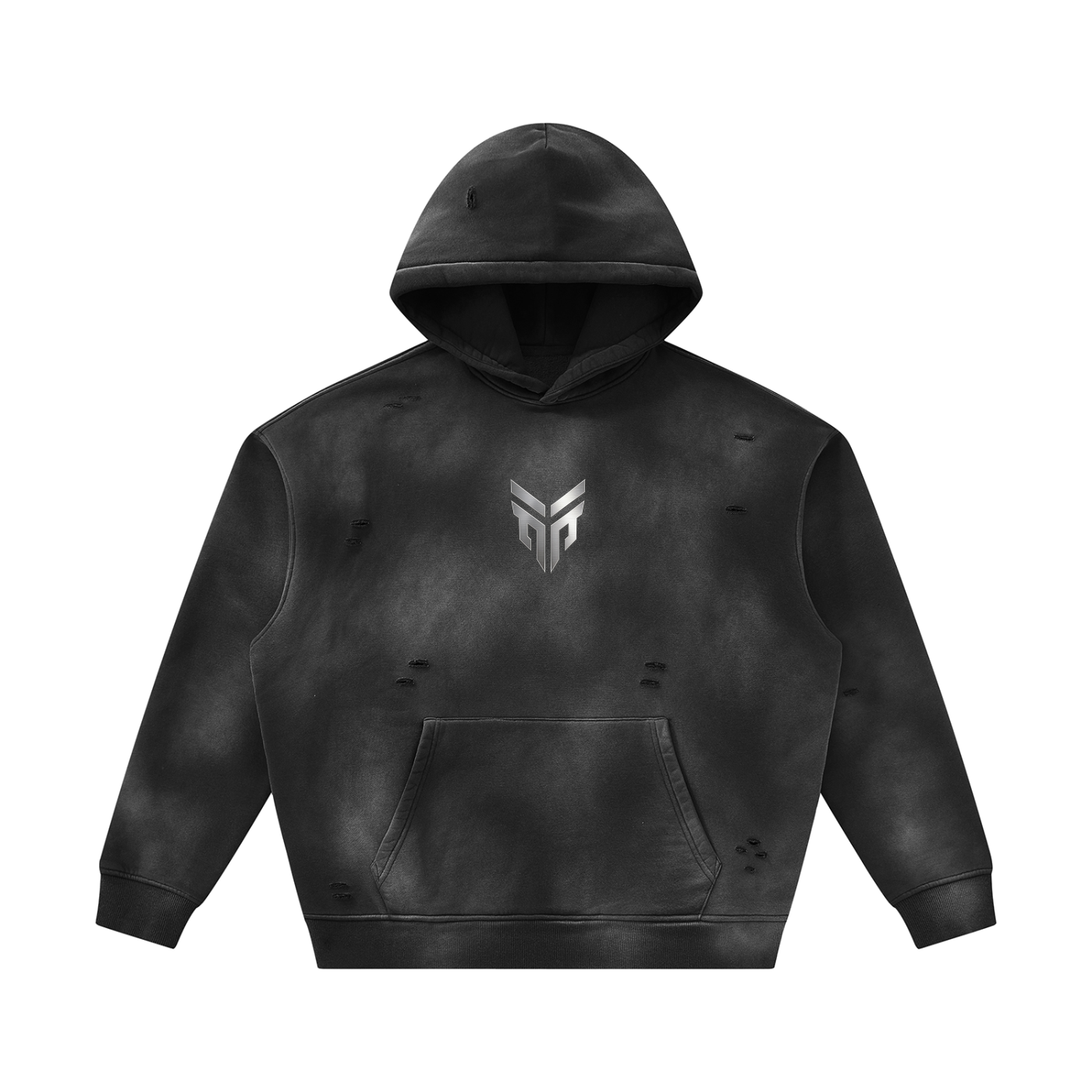 Unisex Sunfade Frayed Fleece Hoodie